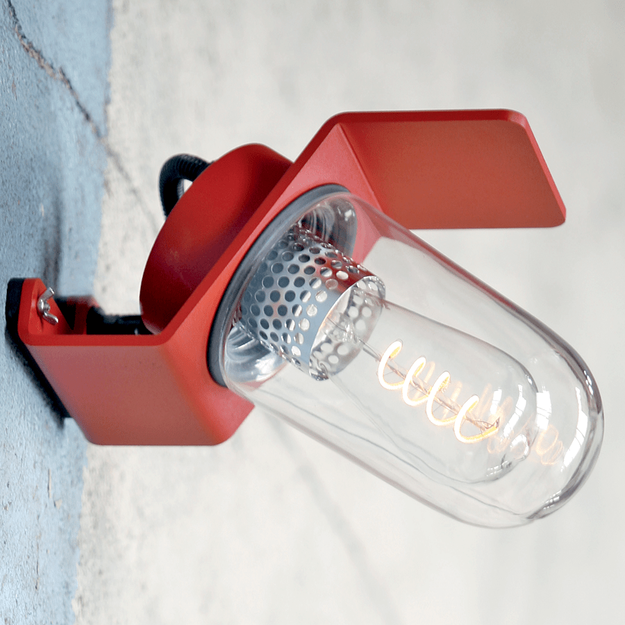 SHERLOCK ANGLED DIFFUSER WALL LAMP CLEAR GLASS - DYKE & DEAN