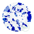 SLIPWARE ENAMEL BLUE WHITE DINING PLATE OUTLET - DYKE & DEAN
