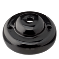 SMALL DOME BLACK CERAMIC CEILING ROSE - DYKE & DEAN