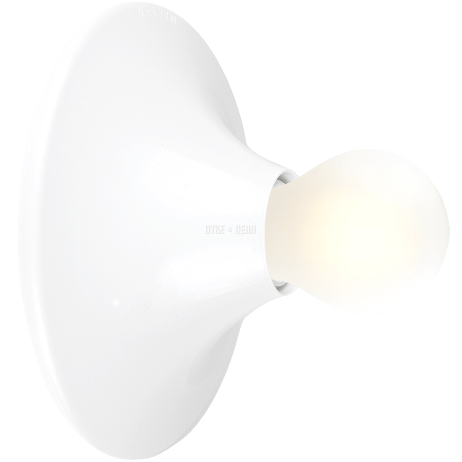 SMALL FUNNEL LAMP WHITE - DYKE & DEAN