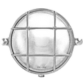SMALL ROUND NICKEL BULKHEAD LAMP - DYKE & DEAN