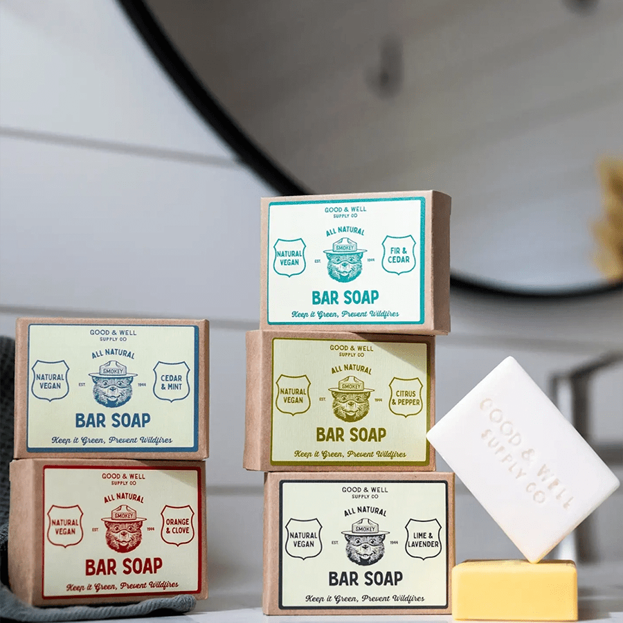 SMOKEY BEAR BAR SOAP CEDAR & MINT - DYKE & DEAN