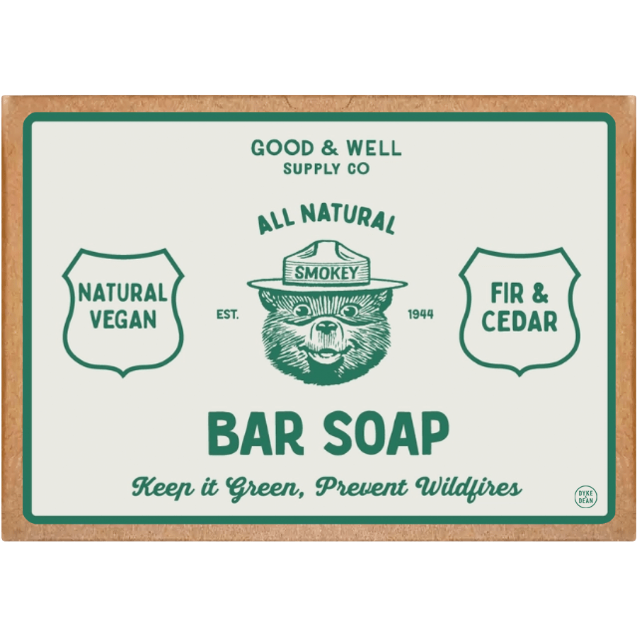 SMOKEY BEAR BAR SOAP FIR & CEDAR - DYKE & DEAN