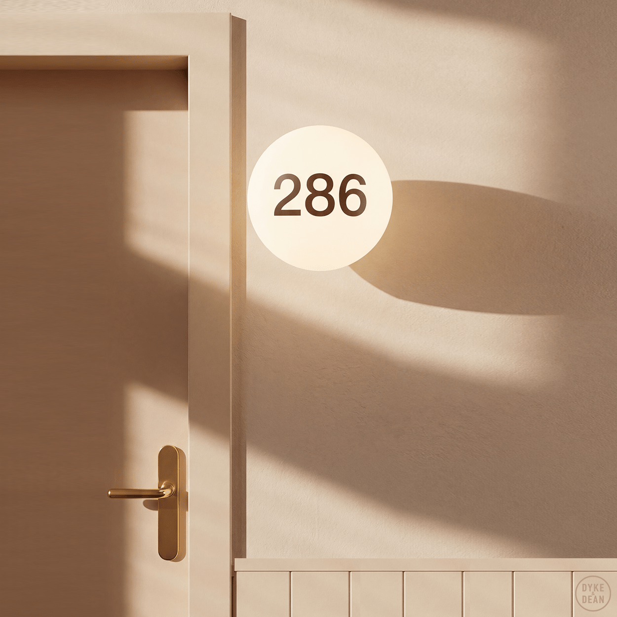 SPHERE LAMP WHITE BASE 300mm - DYKE & DEAN