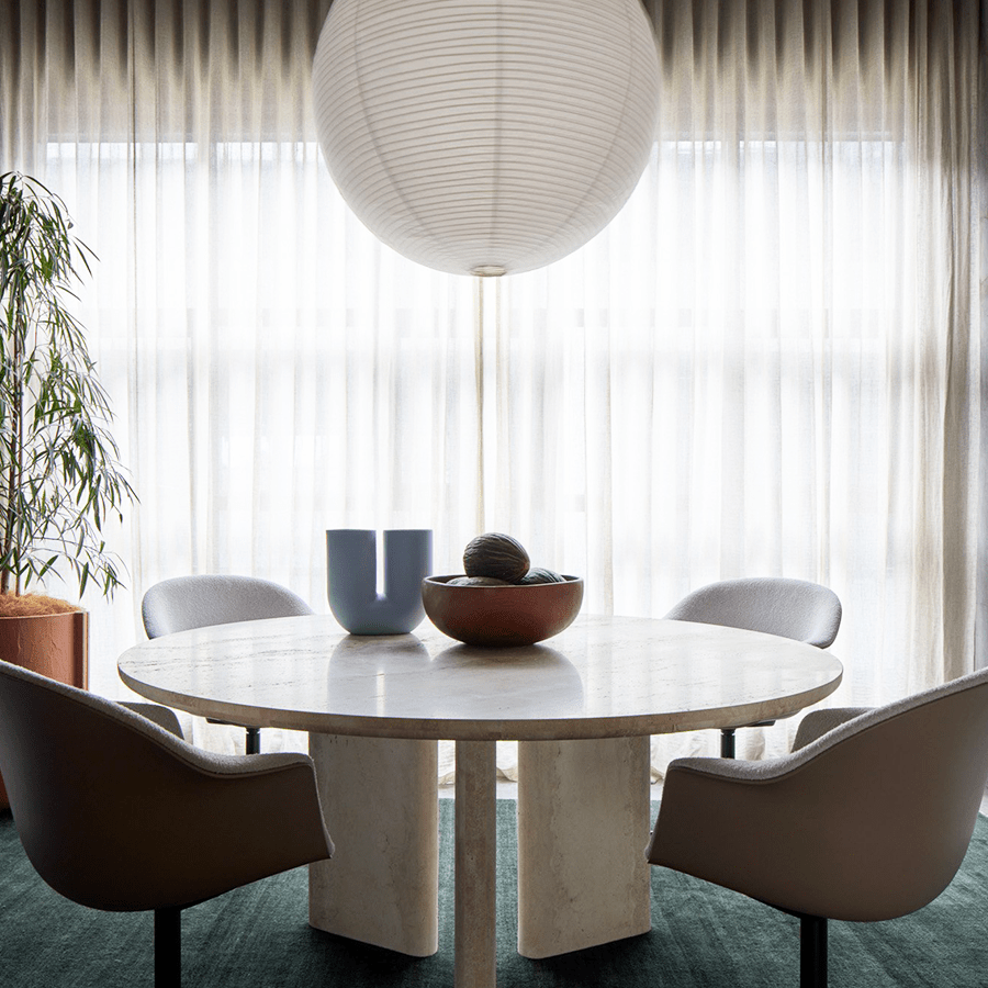 SPHERE LINEN LIGHT SHADE 120CM - DYKE & DEAN