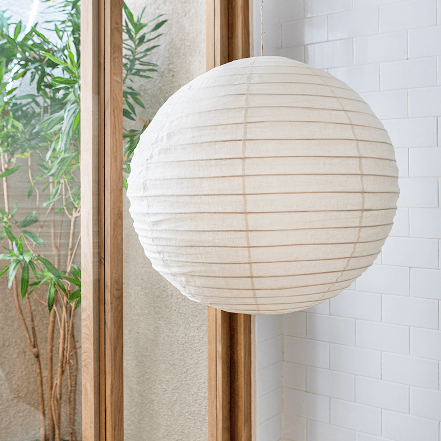 SPHERE LINEN LIGHT SHADE 80CM - DYKE & DEAN