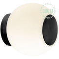 SPOT GLOBE LAMP BRUSHED BLACK METAL OUTLET - DYKE & DEAN