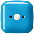 Azure square porcelain wall motion sensor by Katy Paty