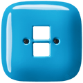 SQUARE PORCELAIN WALL SOCKET AZURE PC/USB - DYKE & DEAN