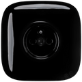 SQUARE PORCELAIN WALL SOCKET BLACK - DYKE & DEAN