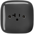 SQUARE PORCELAIN WALL SOCKET USA 20 AMP DARK GREY - DYKE & DEAN