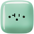 SQUARE PORCELAIN WALL SOCKET USA 20 AMP MINT - DYKE & DEAN