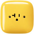 SQUARE PORCELAIN WALL SOCKET USA 20 AMP YELLOW - DYKE & DEAN