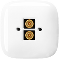 SQUARE PORCELAIN WALL SPEAKER SOCKET WHITE - DYKE & DEAN