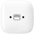 SQUARE PORCELAIN WALL USB CHARGER WHITE - DYKE & DEAN