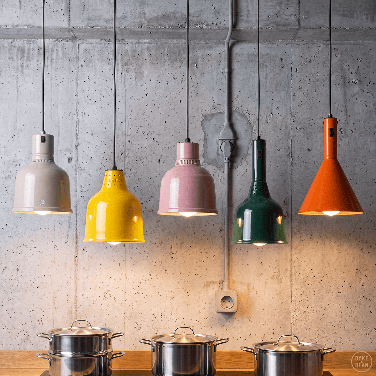 Stay hot heat lamp pendant classic 1224 retractable cord colour