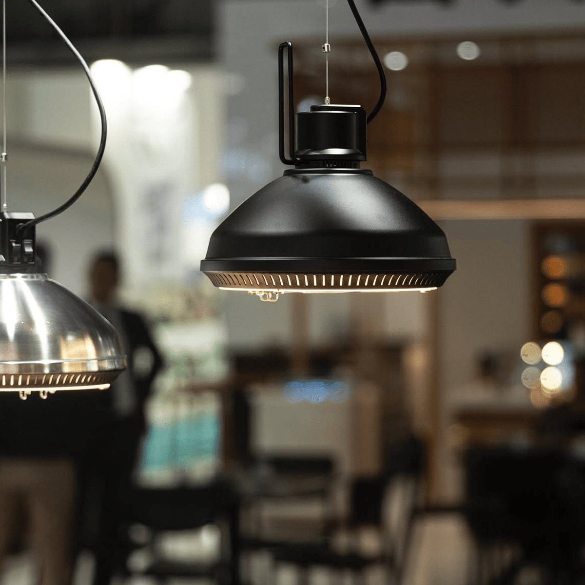 STAY HOT HEAT LAMP PENDANT HAL RETRACTABLE BLACK - DYKE & DEAN