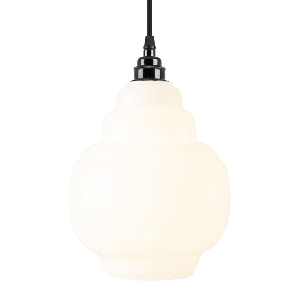 Stepped opal glass pendant shade - DYKE & DEAN