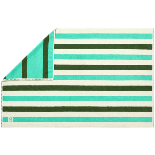 STRIPE BATH SHEET TOWEL PINE - DYKE & DEAN