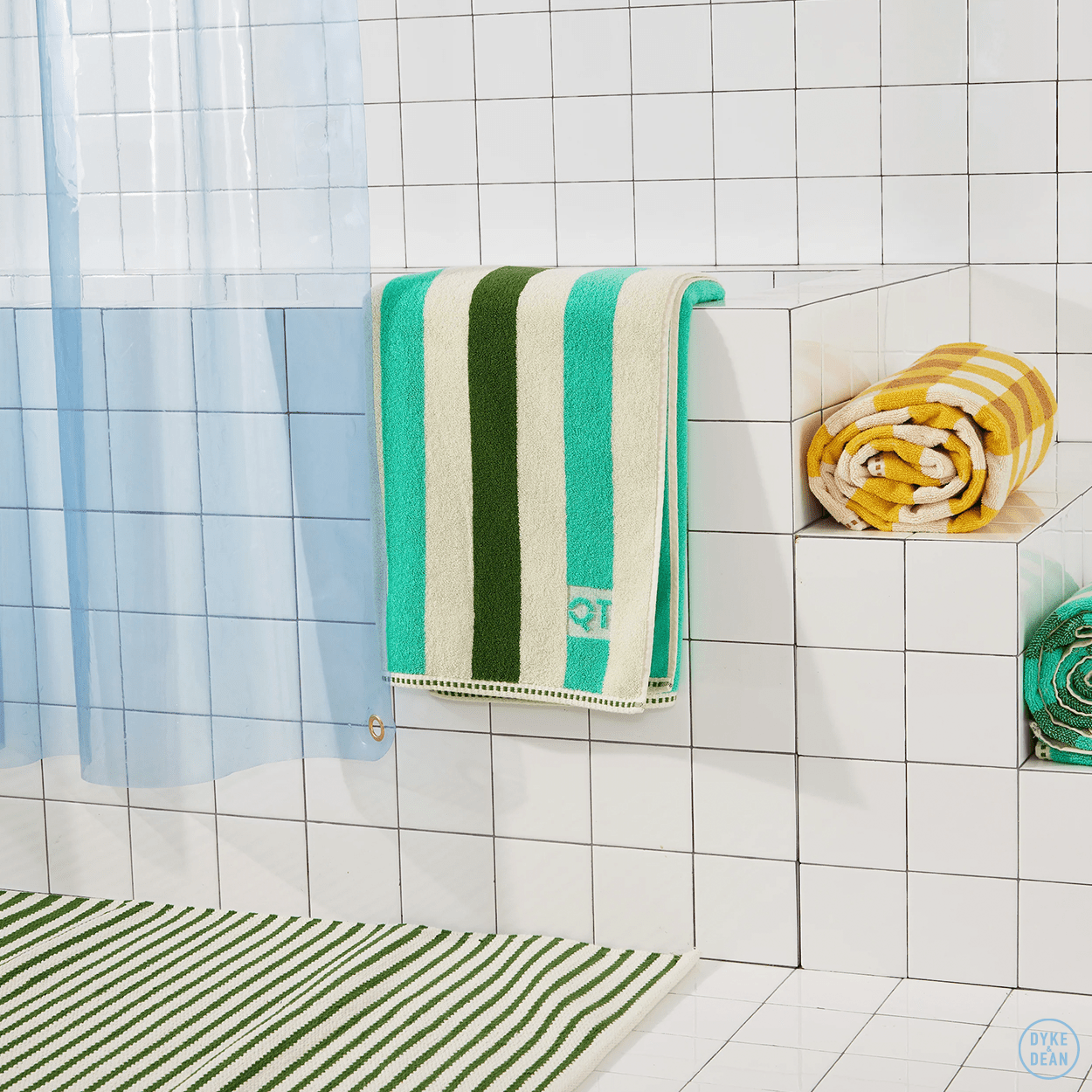 SUN SHOWER CURTAIN ATLANTIC BLUE - DYKE & DEAN