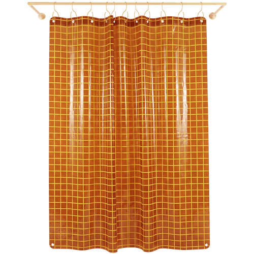 SUN SHOWER GRID CURTAIN HONEY - DYKE & DEAN