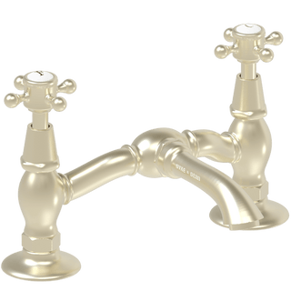 SURFACE MOUNTED TWIN BRIDGE VICTORIAN TAPS - DYKE & DEAN