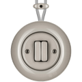 SURFACE PORCELAIN WALL LIGHT SWITCH CAPPUCCINO DOUBLE - DYKE & DEAN