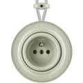 SURFACE PORCELAIN WALL SOCKET GREY GREEN - DYKE & DEAN