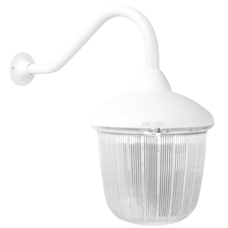 SWAN NECK LANTERN WHITE RIBBED CASE - DYKE & DEAN