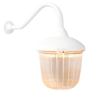 SWAN NECK LANTERN WHITE RIBBED CASE - DYKE & DEAN