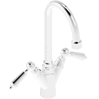 TALL SINK MIXER METAL LEVER TAPS - DYKE & DEAN