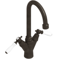 TALL SINK MIXER PORCELAIN LEVER TAPS - DYKE & DEAN