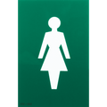 THERMOPLASTIC FEMALE WC SIGN GREEN - DYKE & DEAN