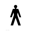THERMOPLASTIC MALE WC SIGN WHITE - DYKE & DEAN