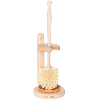 TOILET BRUSH WITH WOODEN STAND - DYKE & DEAN