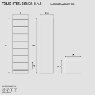 TOLIX CC7 CABINET - DYKE & DEAN