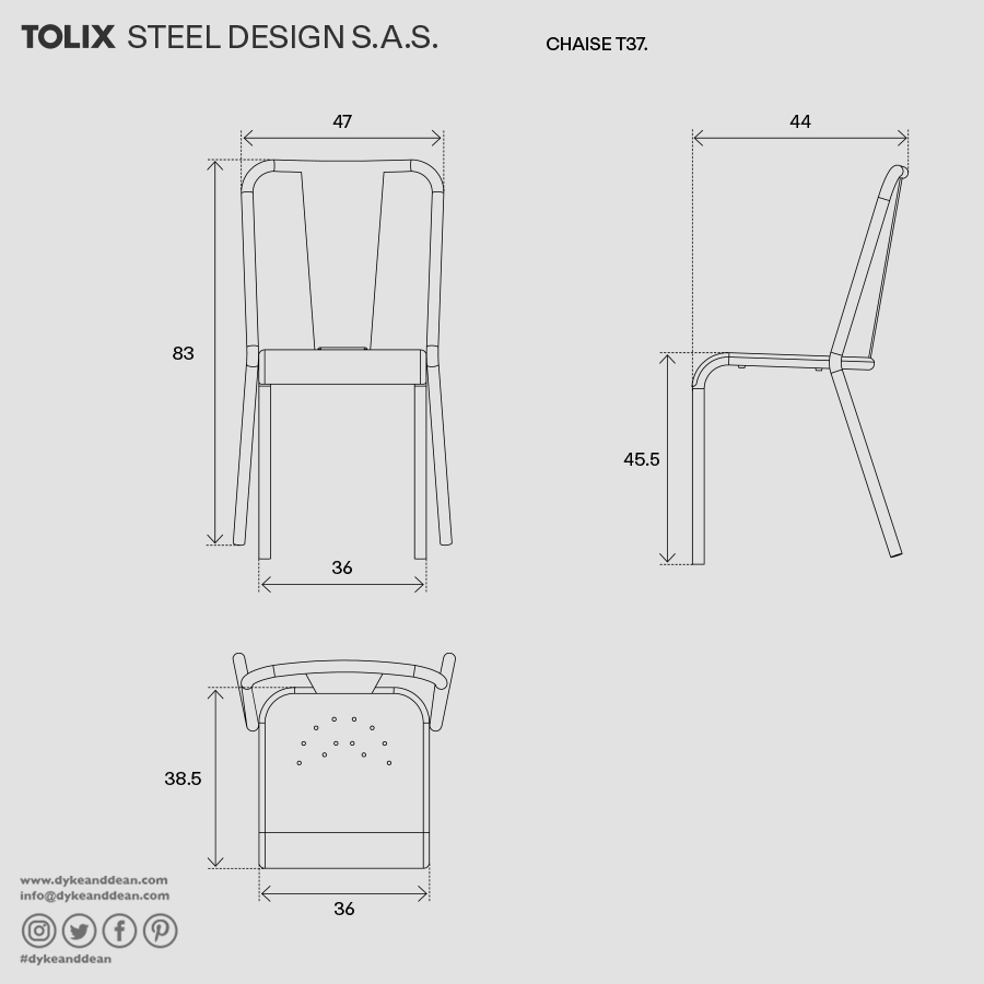 TOLIX T37 CHAIR - DYKE & DEAN