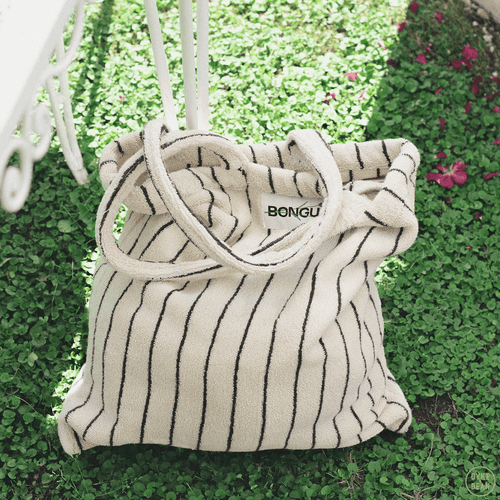 TOWEL FABRIC TOTE BAG CREAM & INK - DYKE & DEAN