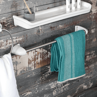 TRADITIONAL PORCELAIN TOWEL BAR SET BLACK - DYKE & DEAN