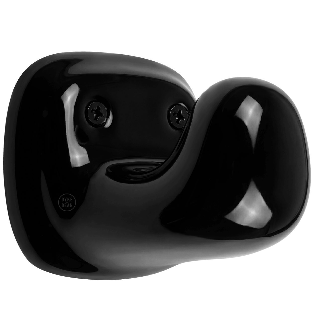 TRADITIONAL PORCELAIN WALL HOOK BLACK - DYKE & DEAN