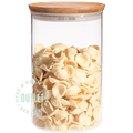 TRENDGLAS GLASS STACKING BAMBOO STORAGE JAR LARGE OUTLET - DYKE & DEAN