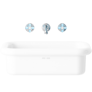 TRUE LITE CERAMIC COUNTERTOP WIDE SINK WHITE - DYKE & DEAN