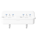 TRUE LITE CERAMIC MOUNTED DOUBLE SINK WHITE - DYKE & DEAN