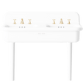 TRUE LITE CERAMIC MOUNTED DOUBLE SINK WHITE LEGS - DYKE & DEAN