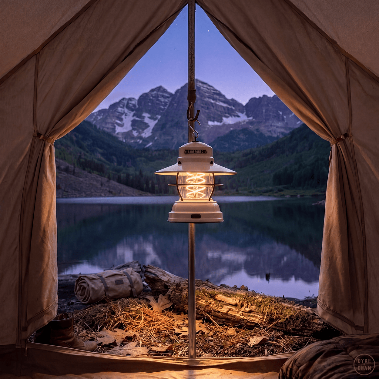 VINTAGE WHITE OUTPOST LANTERN - DYKE & DEAN