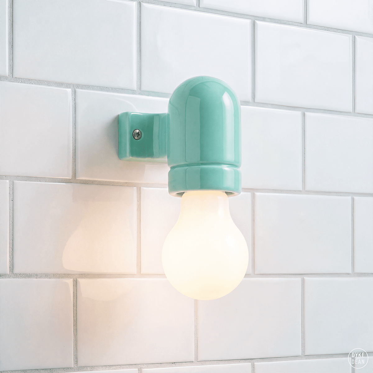 Wall arm ceramic light teal green - DYKE & DEAN