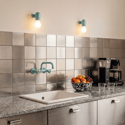 WALL ARM CERAMIC LIGHT TEAL GREEN - DYKE & DEAN