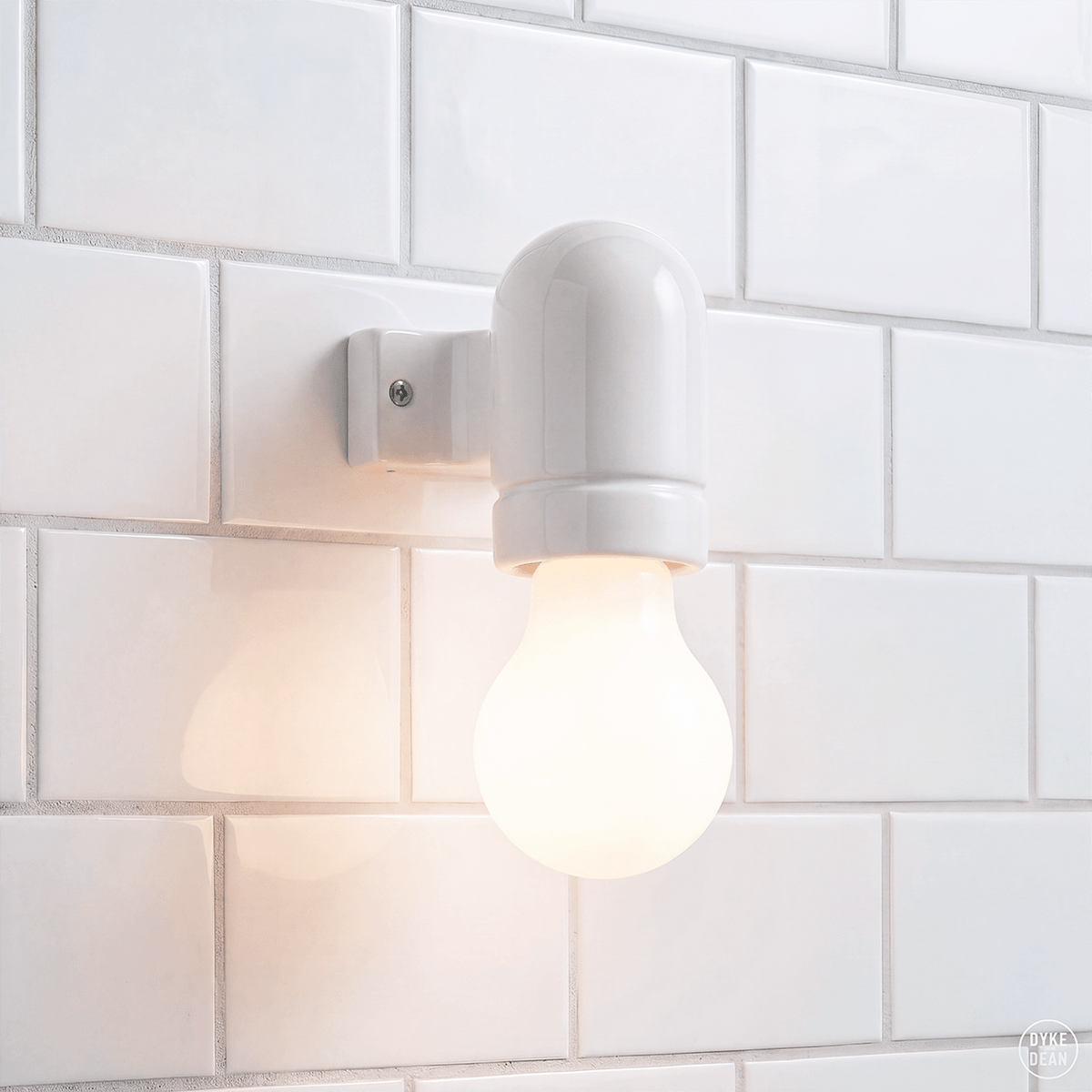 Wall arm ceramic light white - DYKE & DEAN