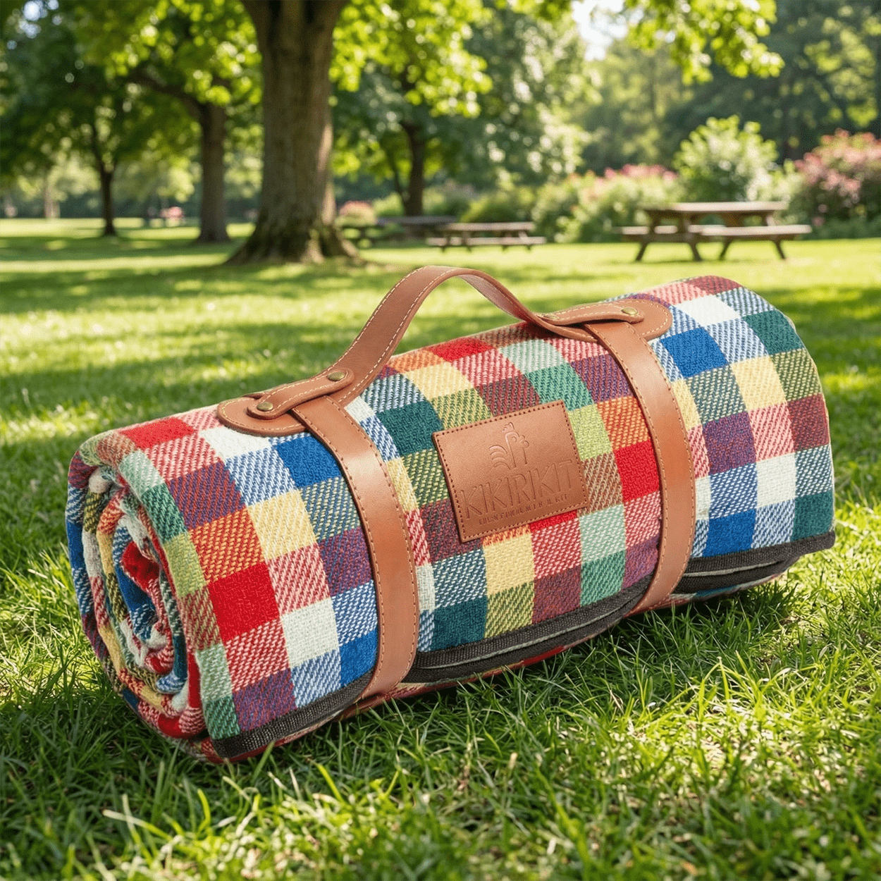 WATERPROOF TRAVEL MULTICOLOUR PICNIC BLANKET - DYKE & DEAN