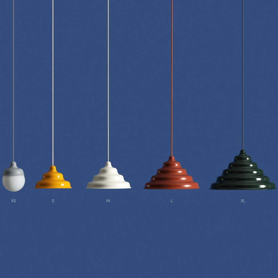 WAVE HANGING PENDANT LIGHT YELLOW L - DYKE & DEAN